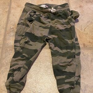 Zara Kids Green Camouflage Joggers